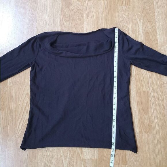 🌹 HALOGEN 🌹 Cowl Neck Long Sleeve Knit Top - [Medium, Black] - Picture 8 of 11